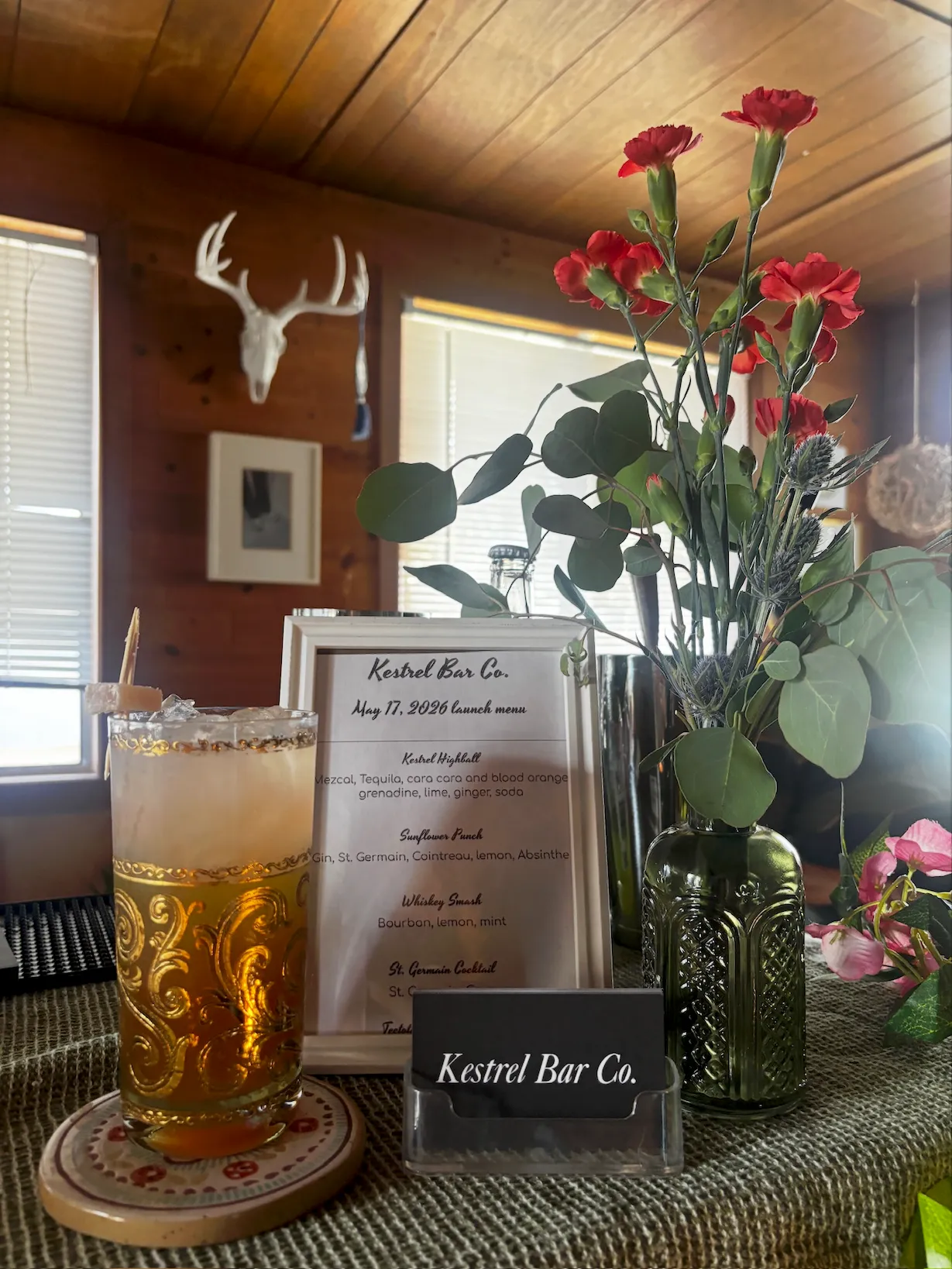 One of our signature kestrel cocktails on display from one of our recent events